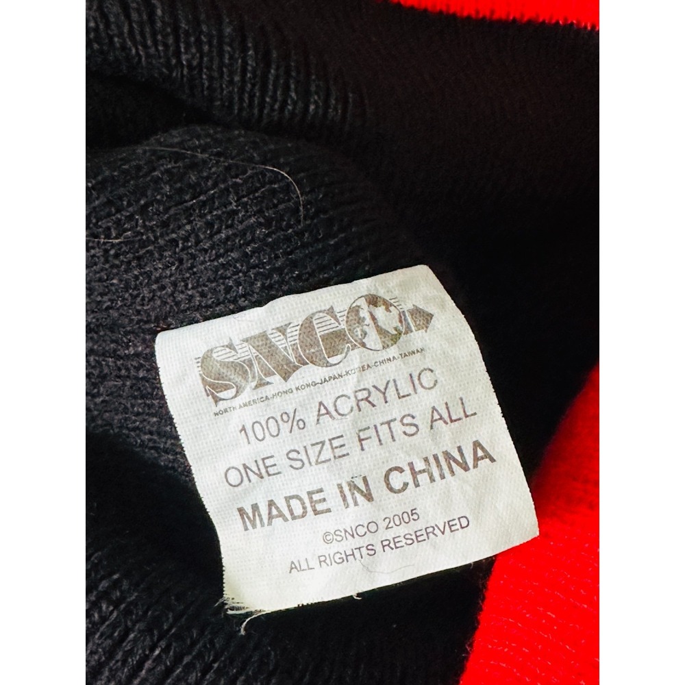 California Republic Knit Beanie Hat Pom Pom Excellent Without Tags SNCO 2005 vtg - Picture 3 of 3